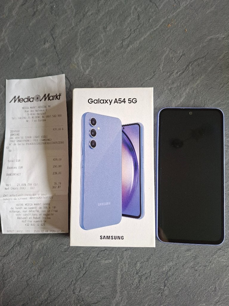 Smartphone Samsung Galaxy A54 5G 128GB Light Violet, Telecommunicatie, Gebruikt, Overige modellen, Paars, Touchscreen