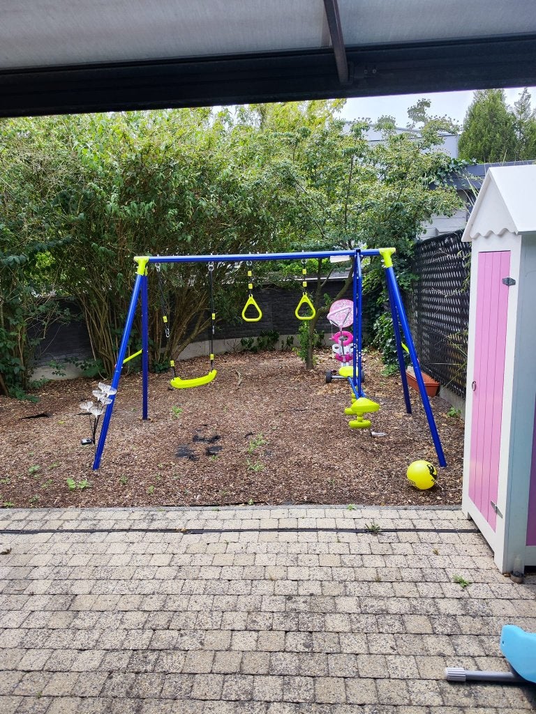 Kinderschommelset (metaal), Kinderen en Baby's, Ophalen, Zo goed als nieuw, Schommel