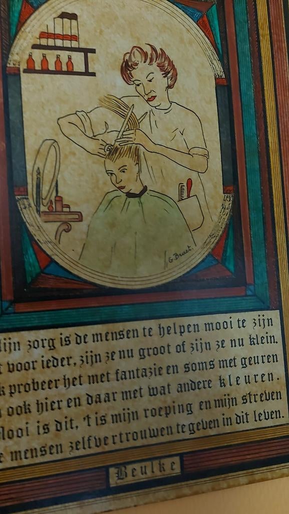 De haarkapster van kunstenaar G Braat, Ophalen