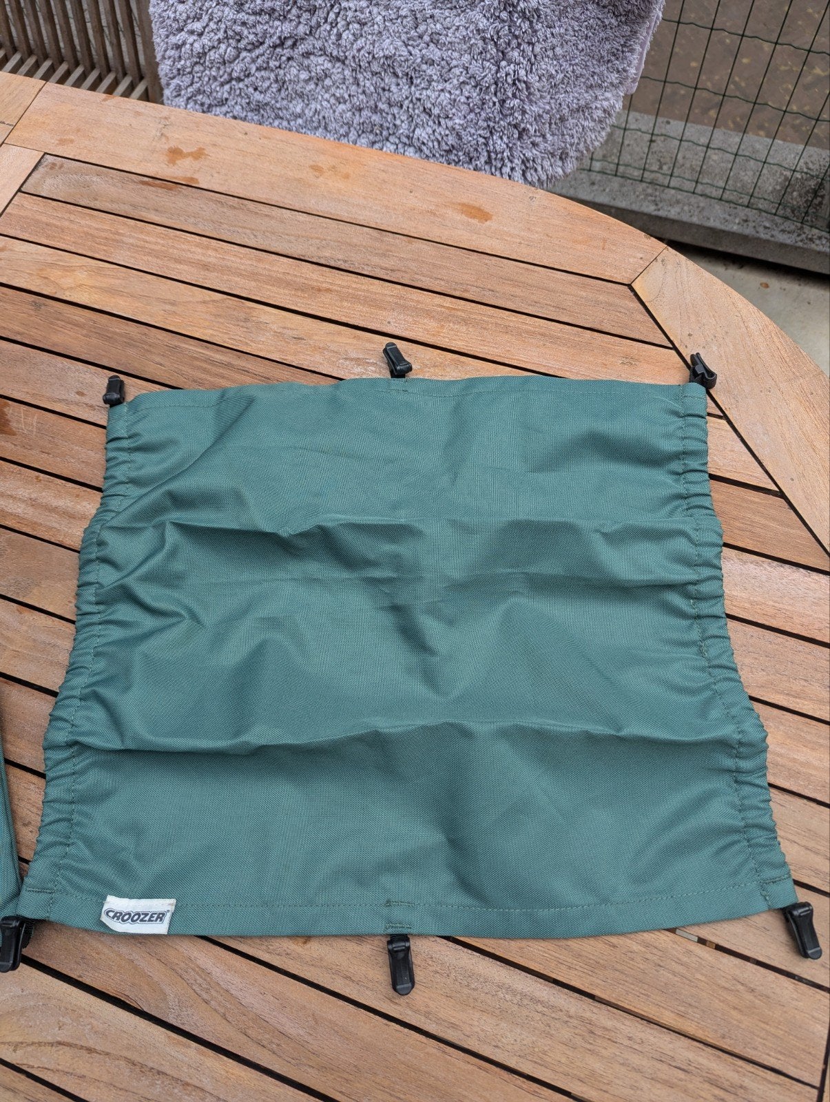 Croozer sun cover, Ophalen