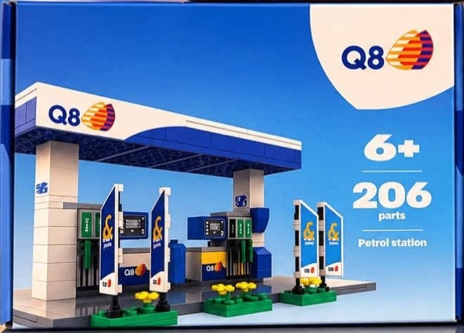 Q8 40 j bouwset “Het Q8 Tankstation” – nieuw in doos, Enlèvement ou Envoi, Neuf, Autres marques