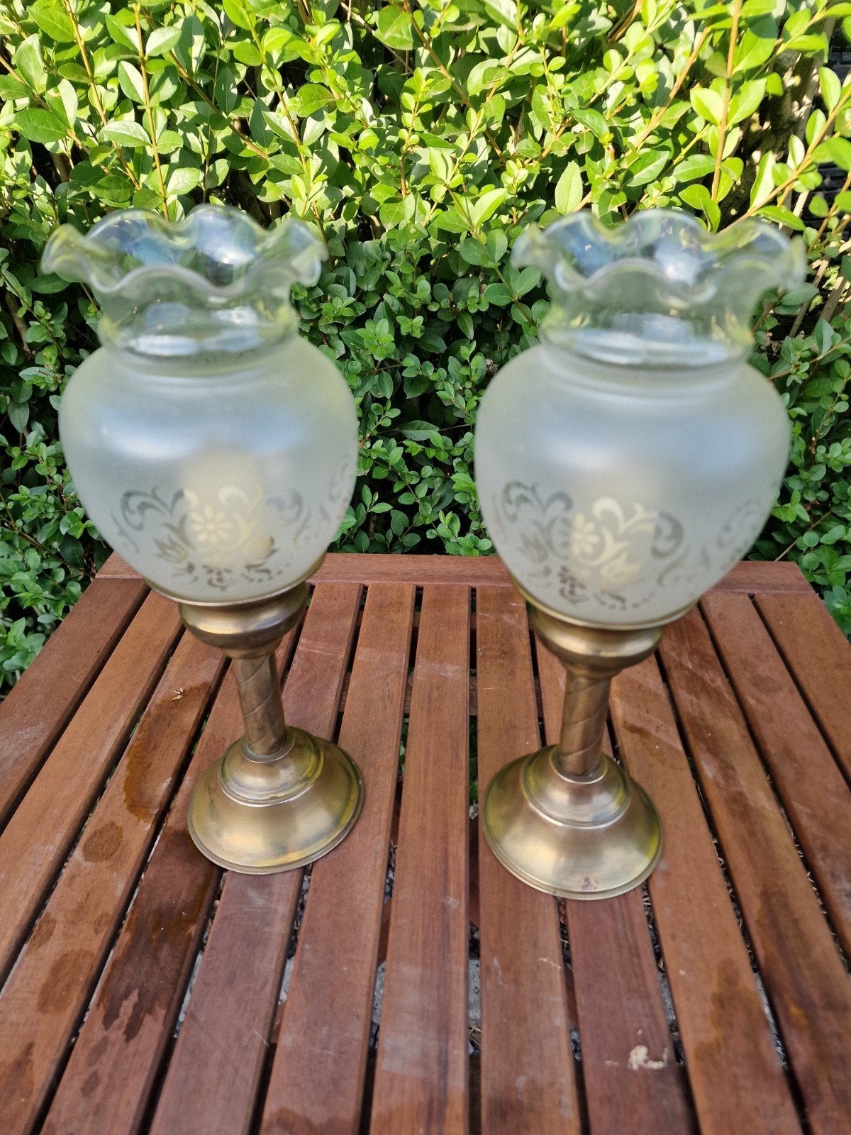photophore sur pied en laiton, Maison & Meubles