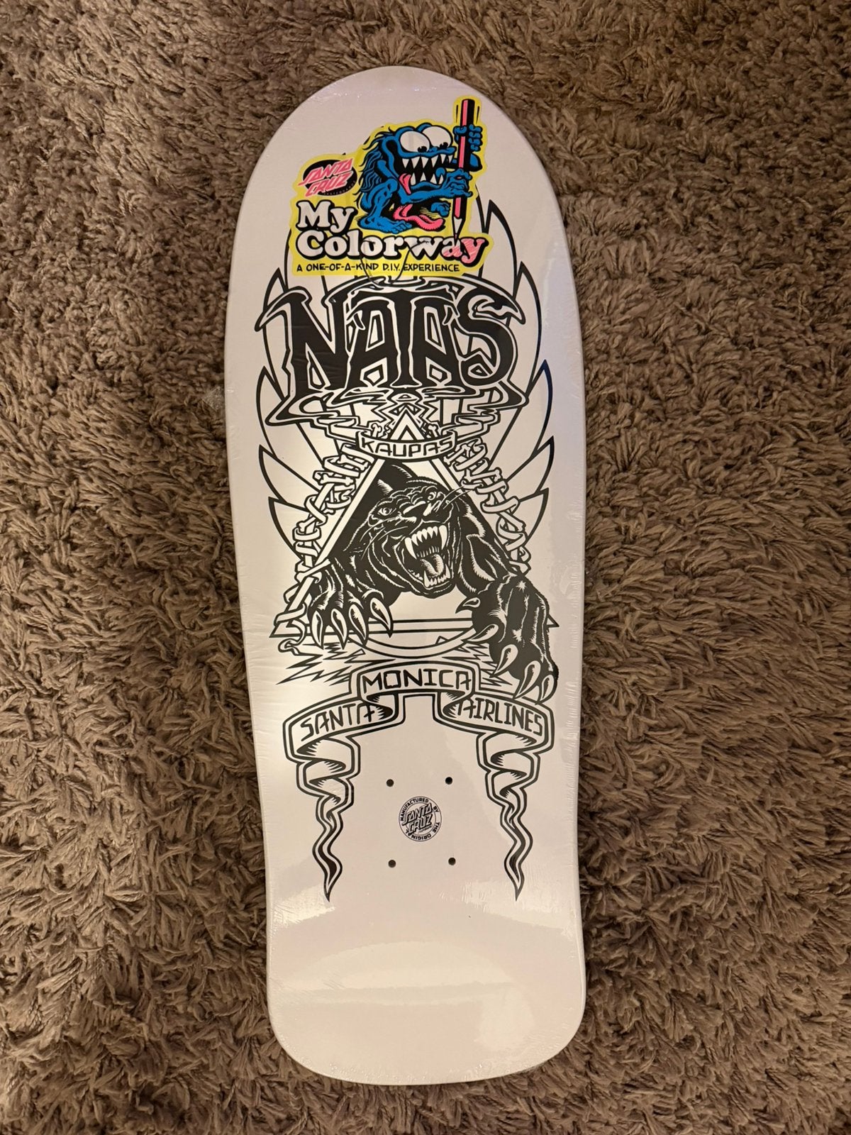 Natas Kaupas - Santa monica airlines/santa cruz skateboard, Sport en Fitness, Ophalen, Nieuw, Skateboard