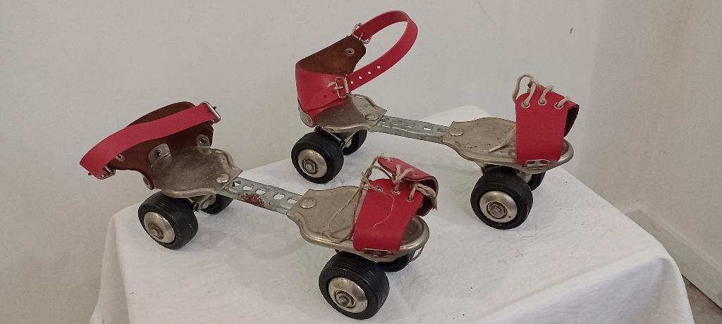 Vintage metalen rolschaatsen - Gemaakt in Duitsland, Ophalen of Verzenden, Gebruikt