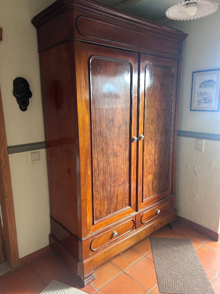 Mahonie houten antieke kast, Antiek en Kunst, Ophalen