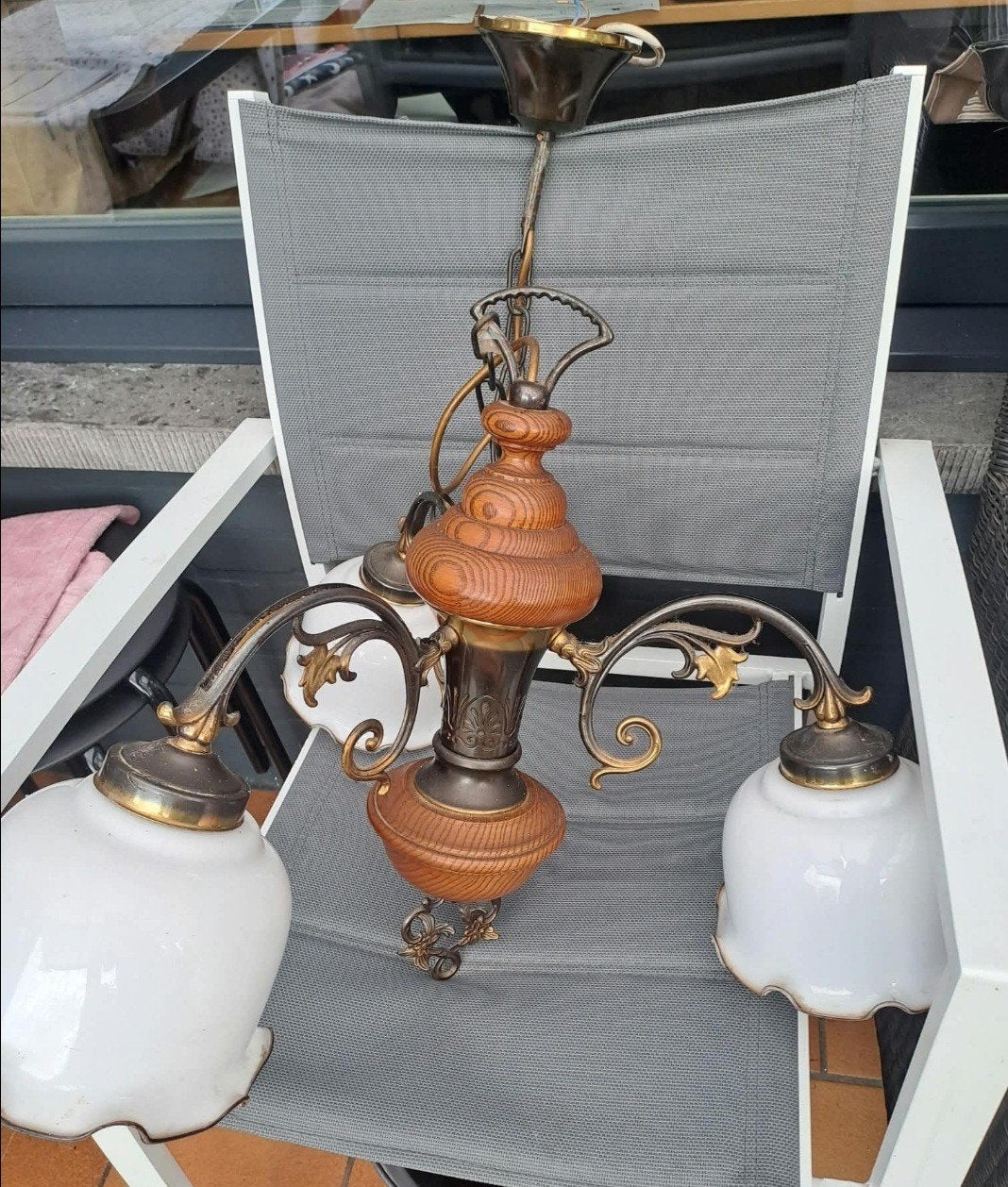 luster, Huis en Inrichting, Ophalen of Verzenden, Gebruikt, Glas, Landelijk