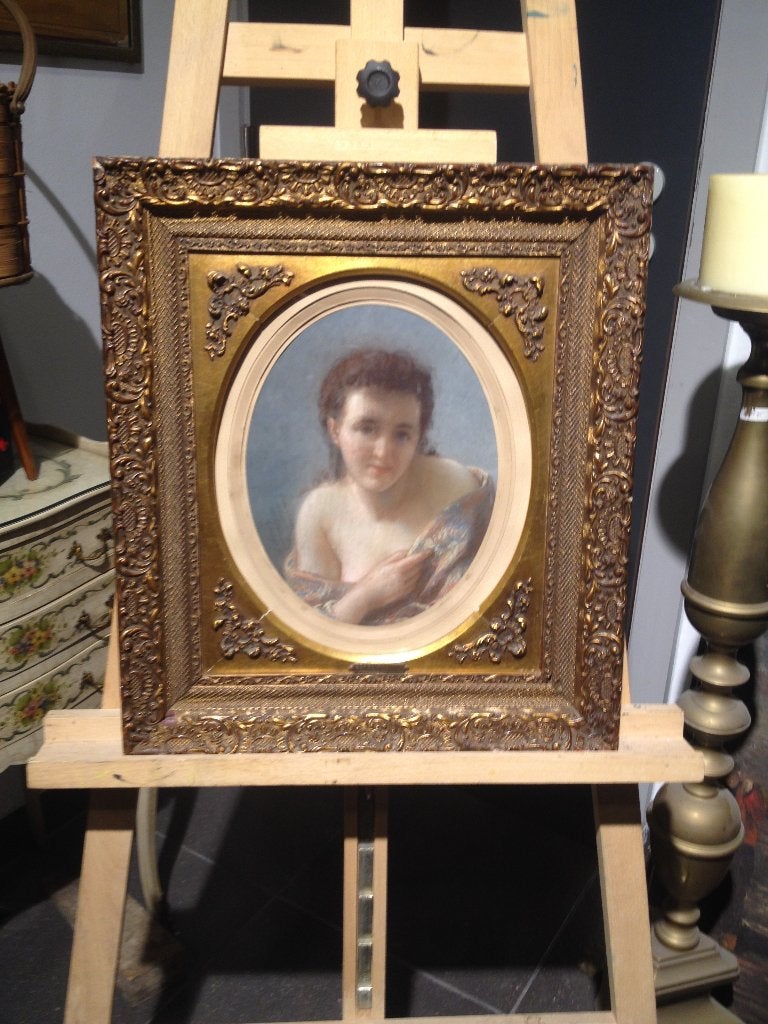 jonge dame - Otto Eerelman - 19e eeuw, Antiek en Kunst, Kunst | Schilderijen | Klassiek, Verzenden, Pastel