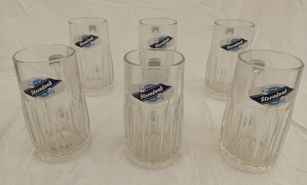 6 NIEUWE STEENDONK GLAZEN, Enlèvement, Neuf, Verre à bière