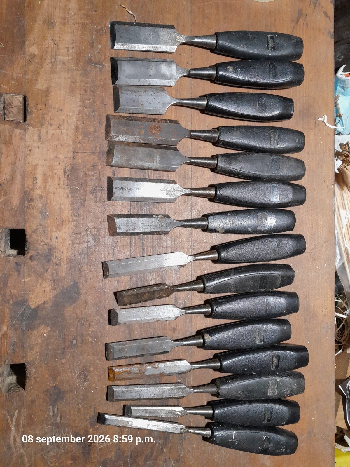 Sandvik beitels, Bricolage & Construction, Enlèvement ou Envoi, Utilisé, Burin, Autres marques