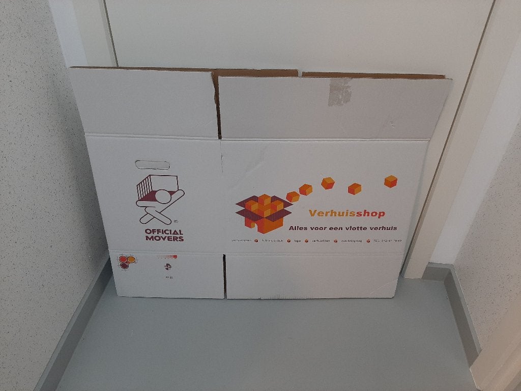 Verhuisdozen en plastic inpakrol, Enlèvement, Comme neuf