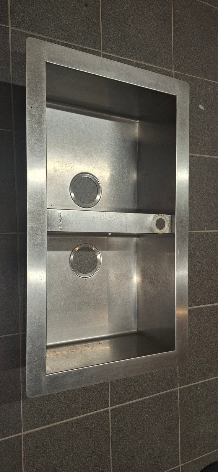 dubbele rvs spoelbak SMEG., Ophalen