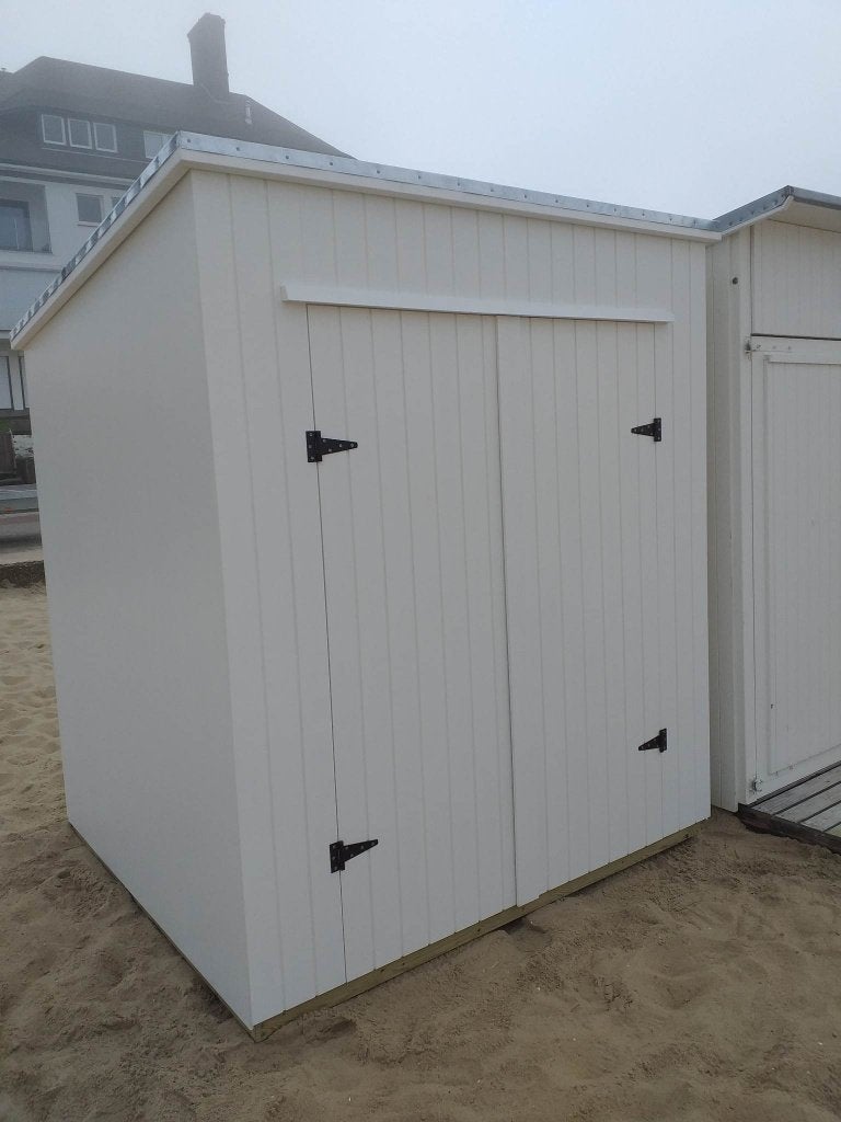nieuwe strandcabines te koop + winterberging