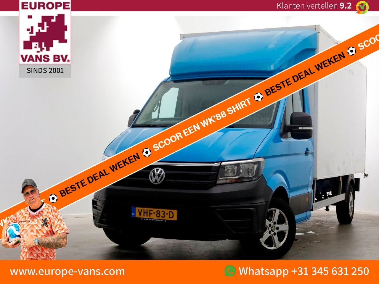 Volkswagen Crafter 35 2.0 TDI E6 Bakwagen met achterdeuren 2, Auto's, Bedrijf, Onderhoudsboekje, Te koop, Parkeersensor