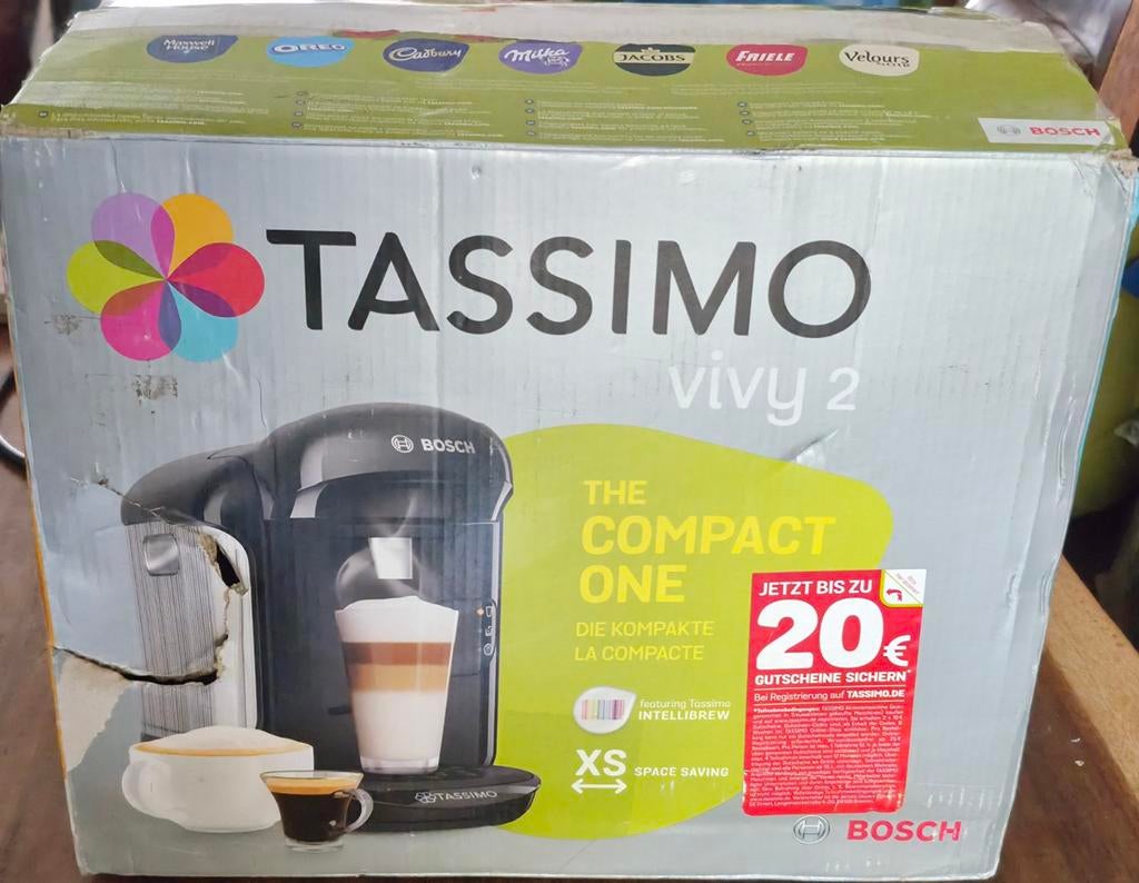 Bosch Tassimo Vivy2 neuf, Electroménager, Neuf, Réservoir d'eau amovible, Enlèvement ou Envoi, Dosettes et capsules de café