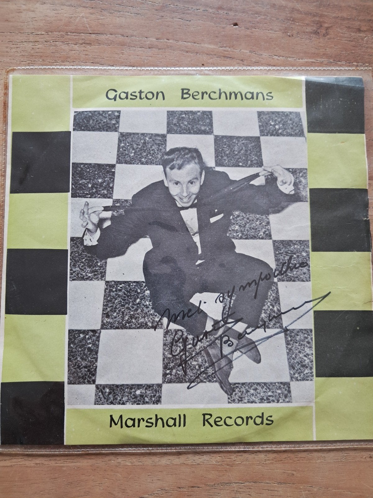 7 inch Gaston Berchmans, Gebruikt, Ophalen of Verzenden, Feestmuziek, Gesigneerd