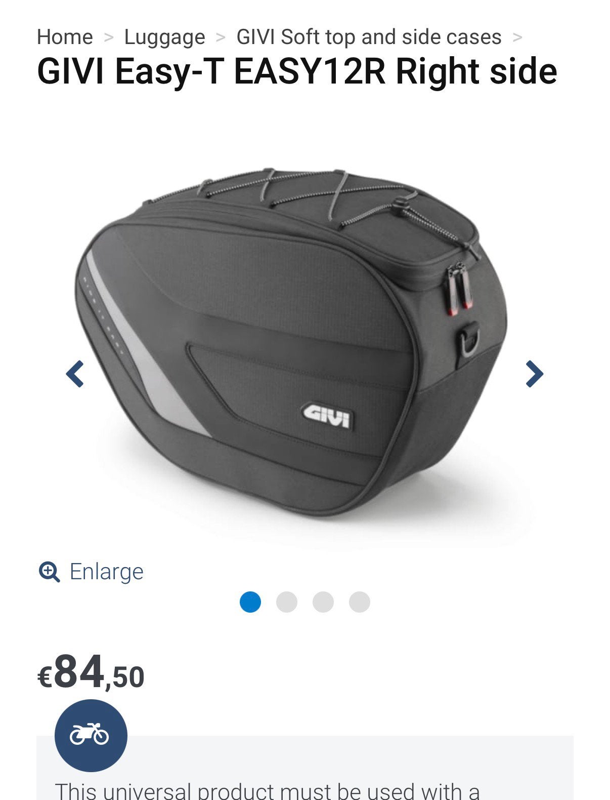 GIVI EASY12 + Stealth holder + additional mounting kit +lock, Ophalen of Verzenden, Zo goed als nieuw