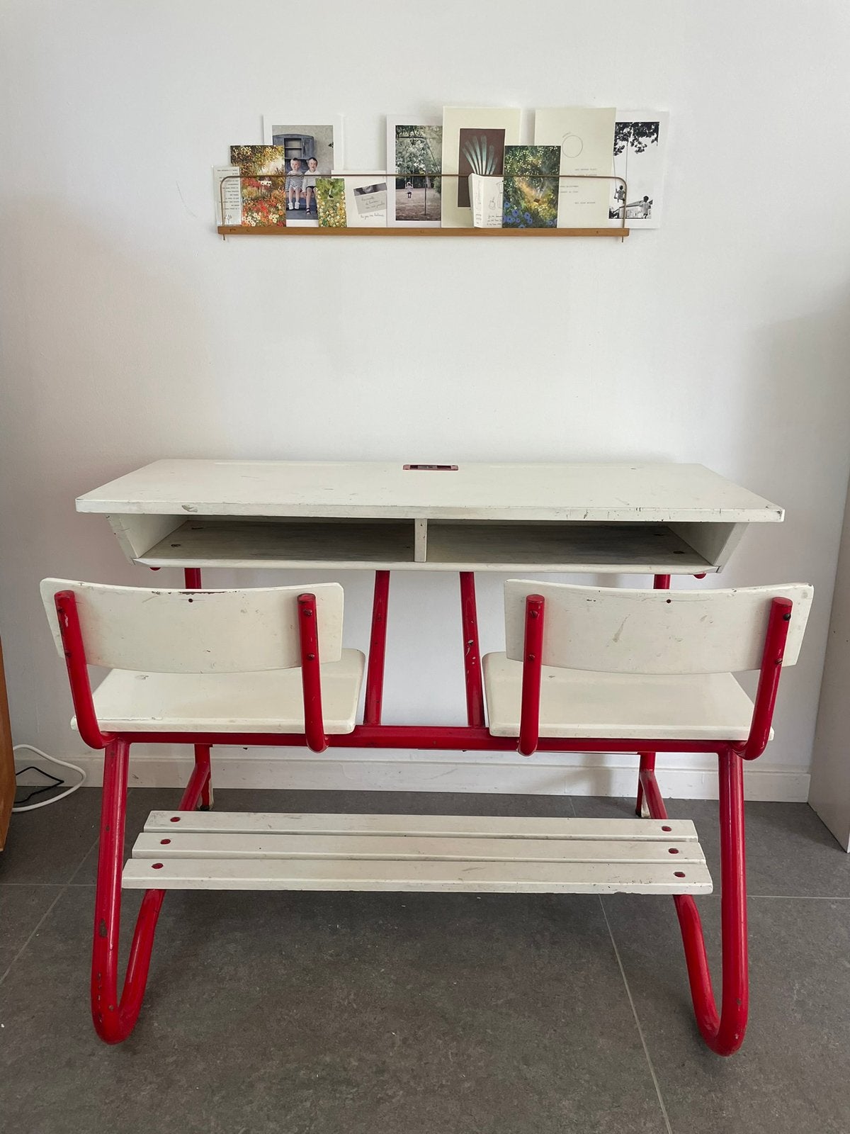 Bureau vintage enfant, Maison & Meubles, Bureau d'écolier, Vintage, Enlèvement, Utilisé