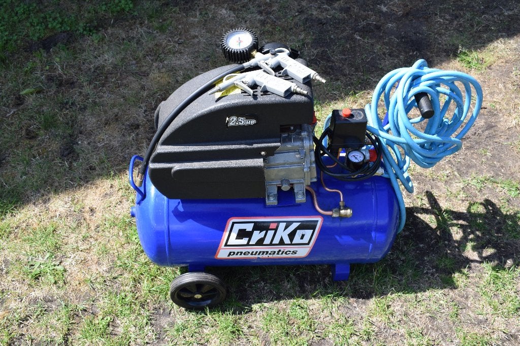 criko compressor 2.5 hp 50liter, 25 tot 100 liter, Ophalen, Gebruikt, 6 tot 10 bar