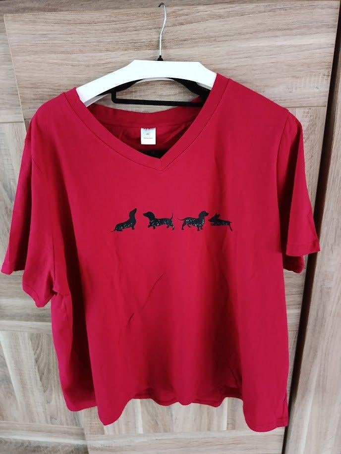 t shirt teckel 4 xl nieuw (mei 2026), Ophalen of Verzenden, Nieuw, Rood, Shirt of Top