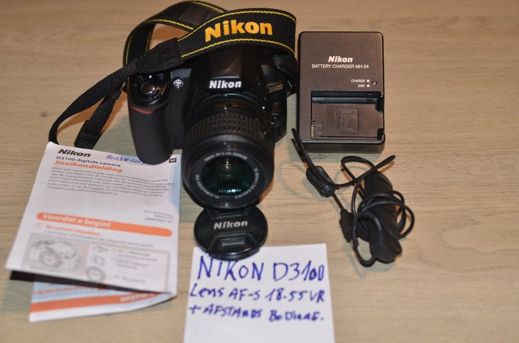 nikon d3100 met 18-55 dx vr lens, Audio, Tv en Foto, Ophalen of Verzenden, Zo goed als nieuw, Spiegelreflex, Nikon