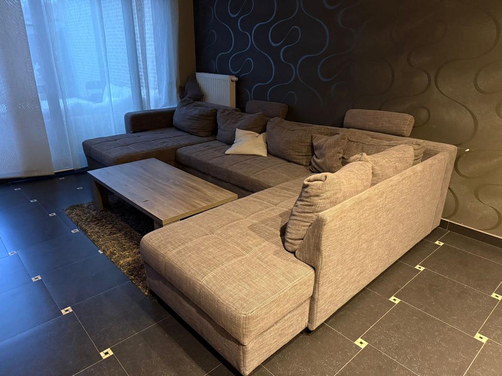 Zetel met salontafel, Huis en Inrichting, Ophalen, Gebruikt, Stof