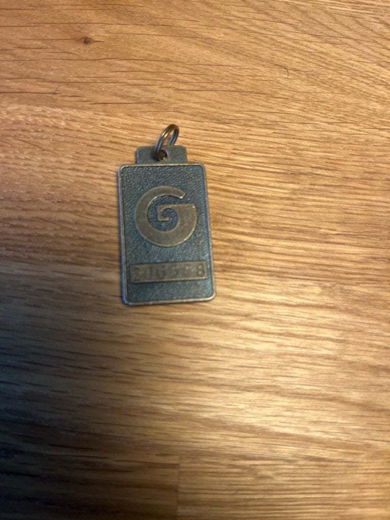 Vintage Generale Bank kluislabel/sleutelhanger, Verzamelen, Ophalen of Verzenden, Gebruikt