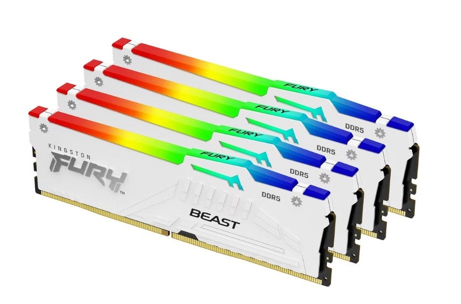 Kingston Fury Beast RGB White 128GB - DDR5 - 5600 MT/s CL40, Comme neuf, Enlèvement, DDR5, 5600 MHz