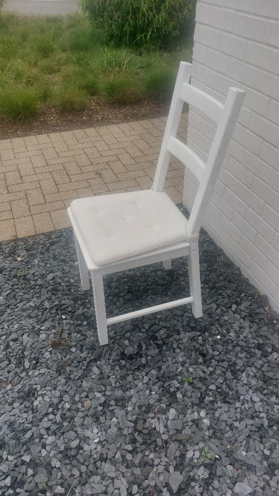 Eetkamerstoel  8stuks voor 50€, Huis en Inrichting, Ophalen, Wit, Zo goed als nieuw, Vijf, Zes of meer stoelen