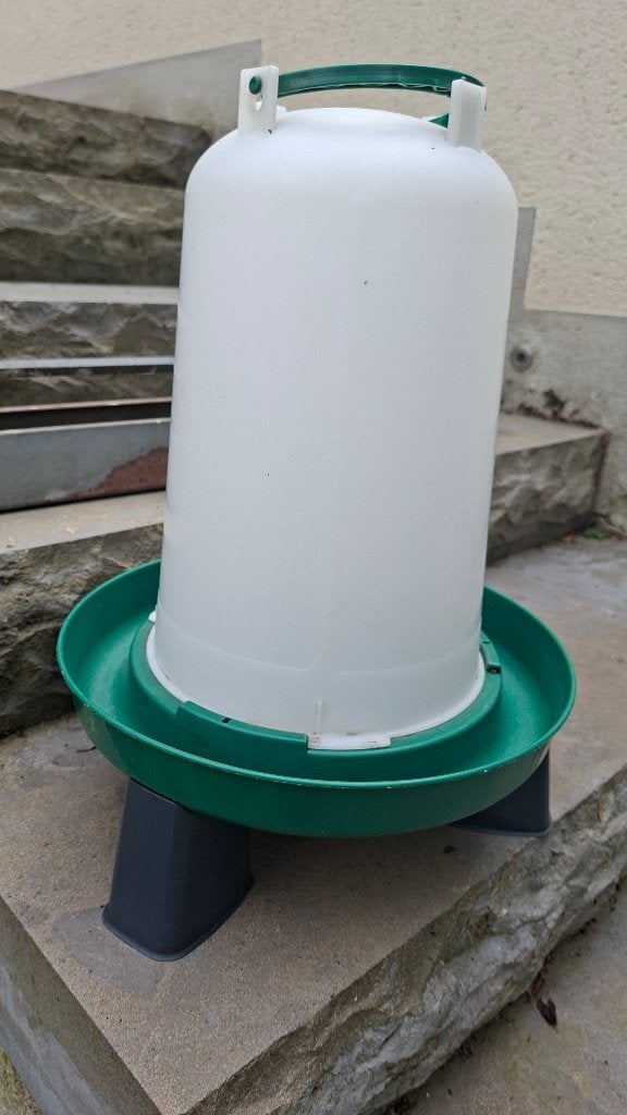 gegalvaniseerde voederbak + grote drinksilo voor kippen, Dieren en Toebehoren, Pluimvee | Toebehoren, Ophalen, Gebruikt, Drinken en Voederen