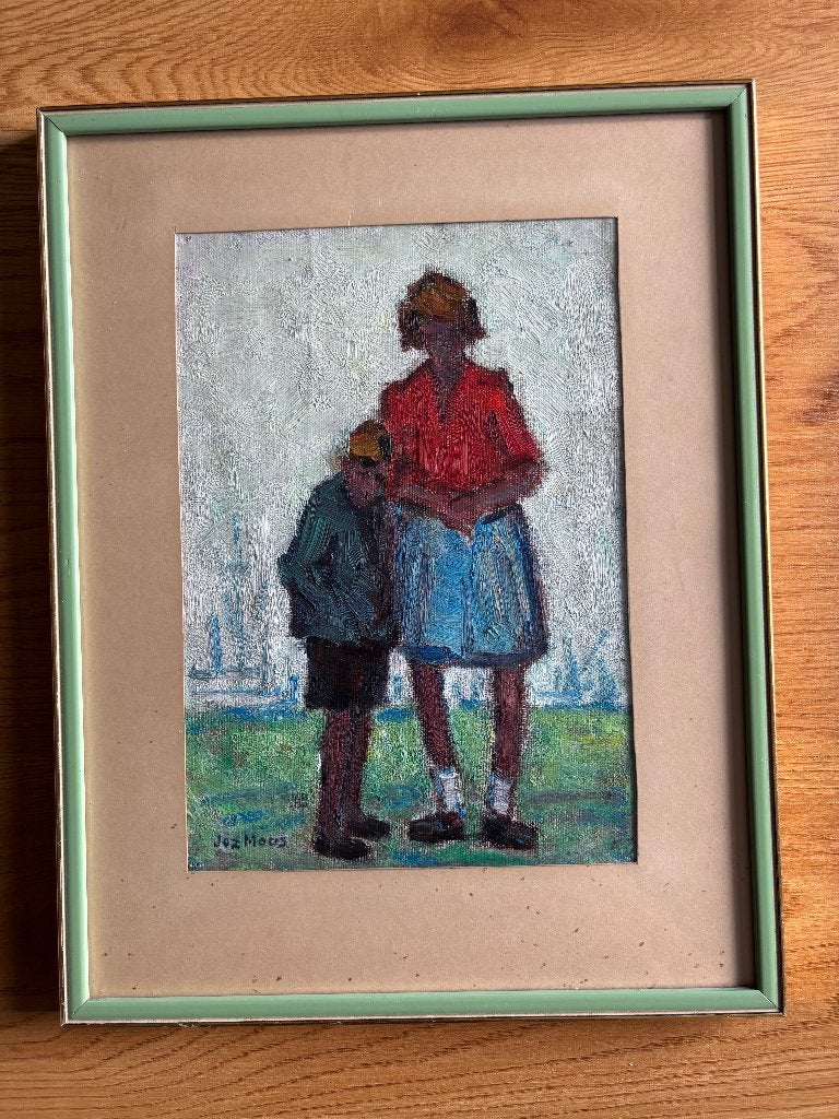 Olieverf schilderij, Jos Mous., Antiek en Kunst, Overig onderwerp, Ophalen of Verzenden, Olieverf, Overige materialen