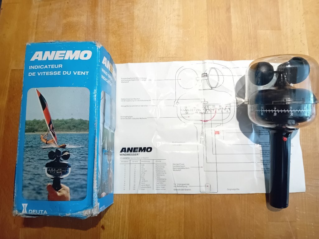 Anémomètre Vintage Deuta-Werke Anemo complet, Enlèvement ou Envoi, Comme neuf, Accessoires