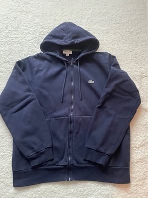 Lacoste trui met rits – maat Large – Navy Blue, Maat 52/54 (L), Blauw, Lacoste, Ophalen of Verzenden