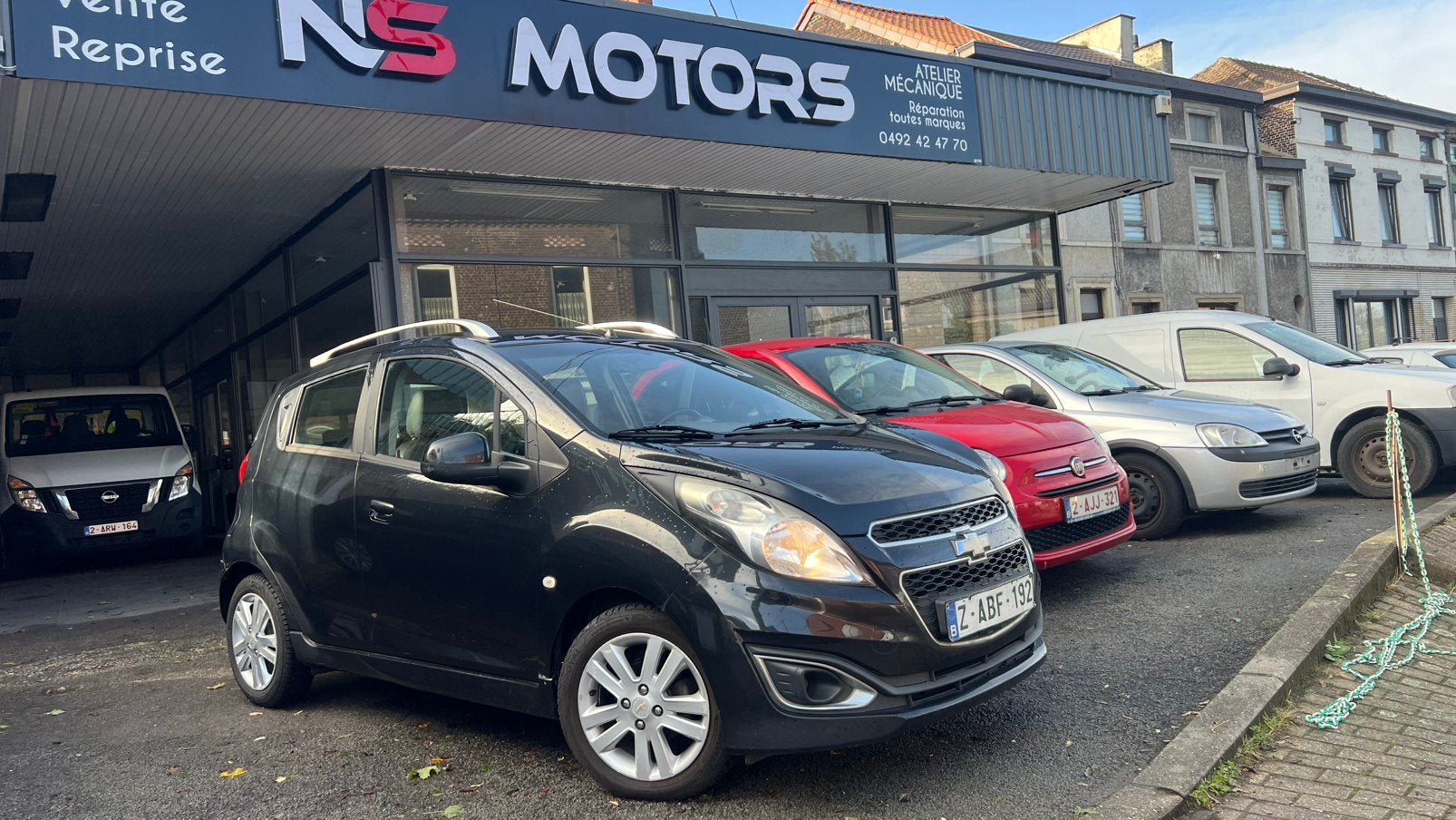 || Chevrolet spark 1.2 essence ||, Auto's, Voorwielaandrijving, Zwart, Leder en Stof, Zwart