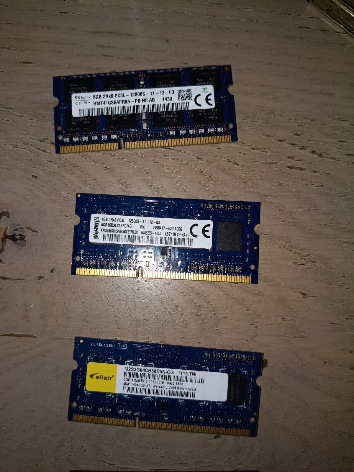 ram kaarten DDR3 4maal verschillende gehougen, Computers en Software, Ophalen of Verzenden, DDR3