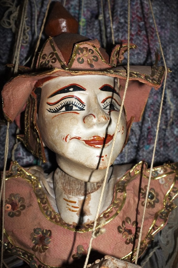 Marionnette à fil, Antiquités & Art, Art | Art non-occidental, Rose, Chine, 63 cm, Sculpture sur bois
