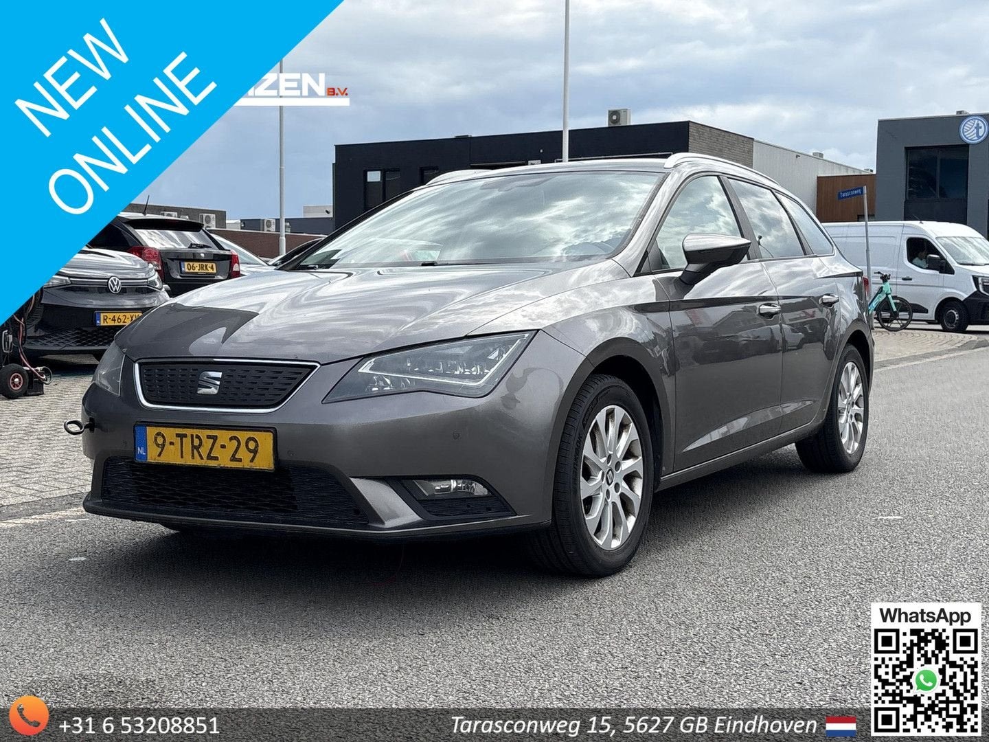 Seat Leon ST 1.6 TDI Style Business Ecomotive, Zwart, Bedrijf, Zilver of Grijs, Parkeersensor