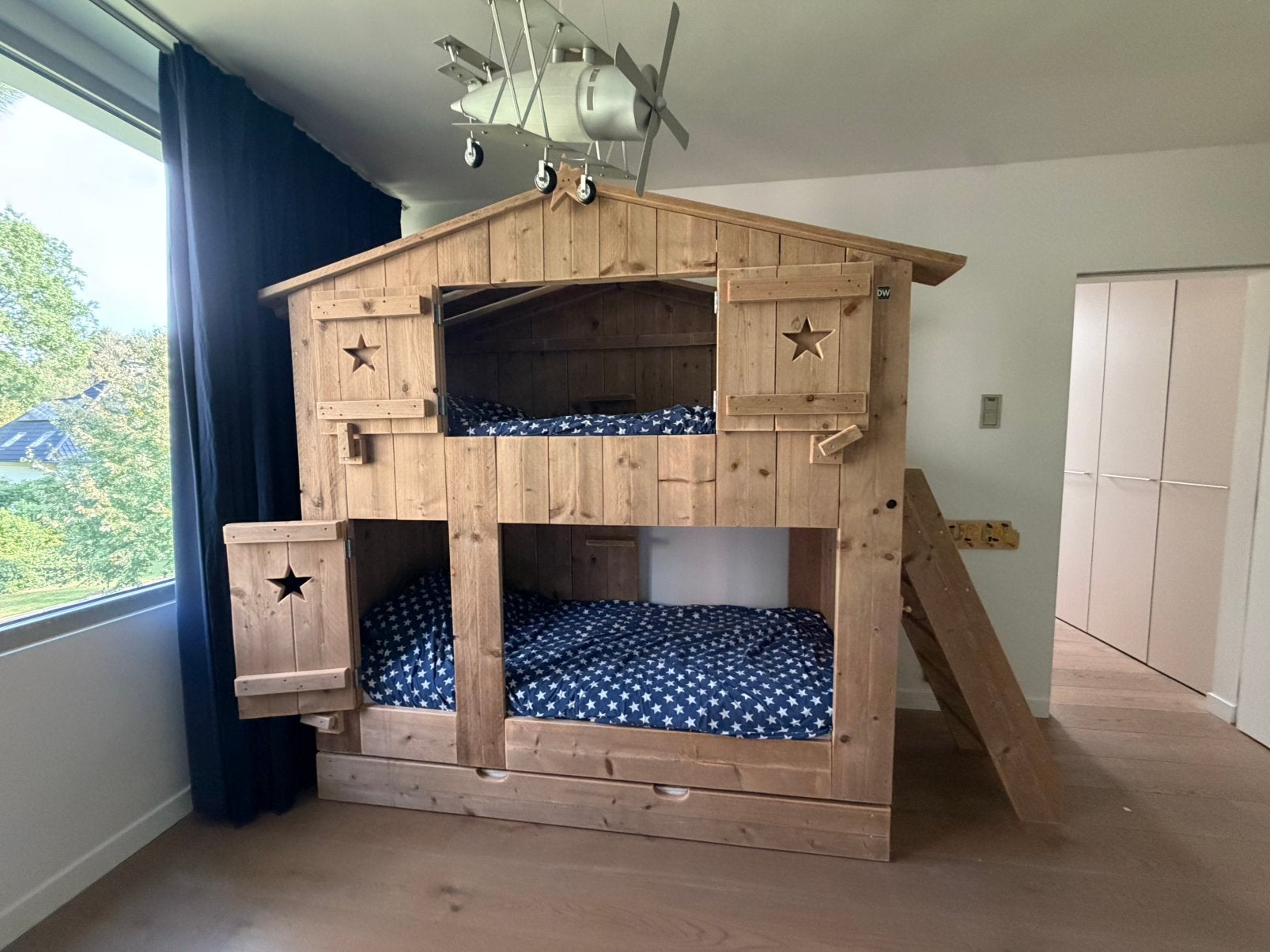 Cabane en bois DutchWood (3 personnes) — matelas inclus, Enlèvement, Comme neuf, Lits superposés