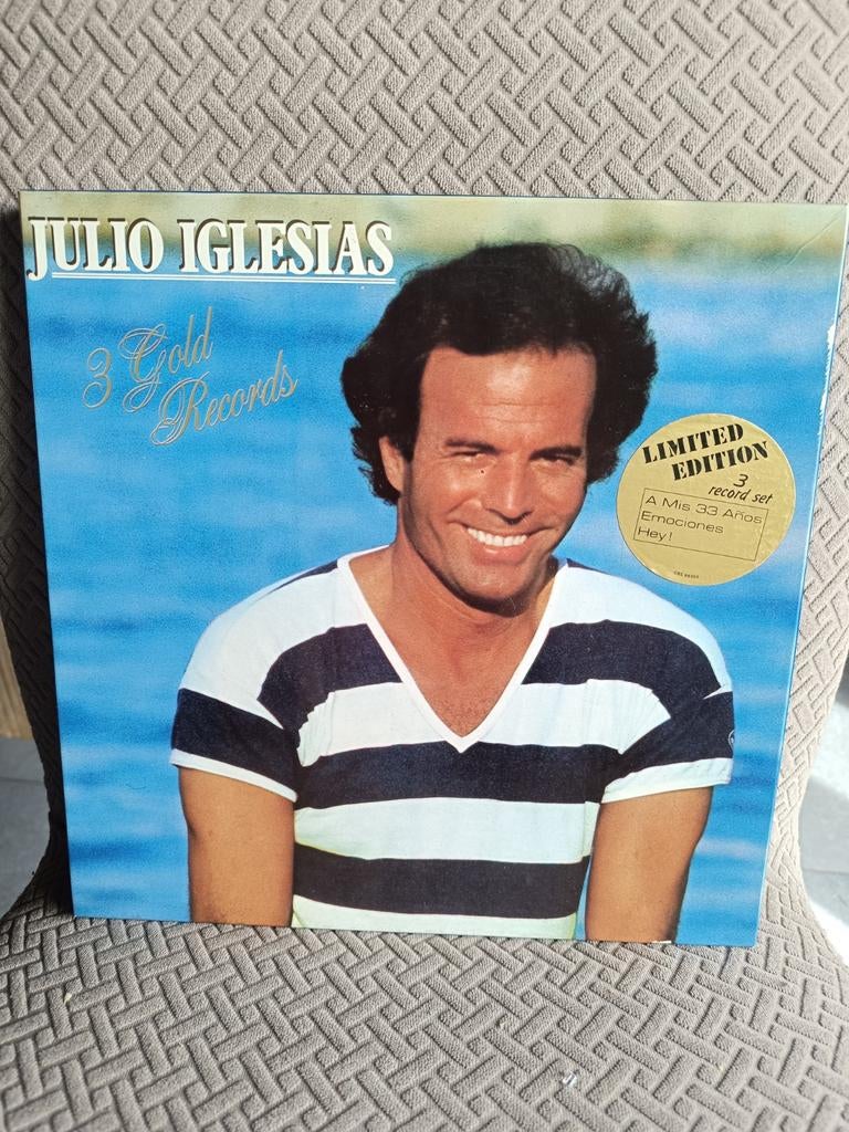 Julio Iglesias : 3 gold records(limited edition) 3 LP, Édition limitée, Enlèvement ou Envoi