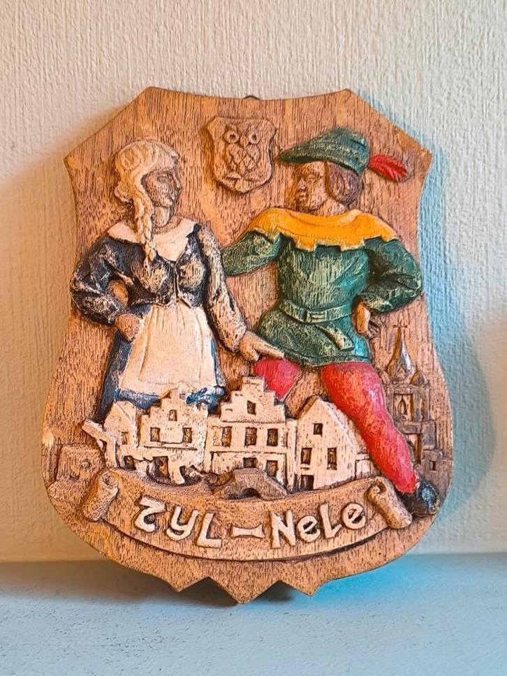 Gipsen wandbord 'Tijl en Nele', Ophalen of Verzenden