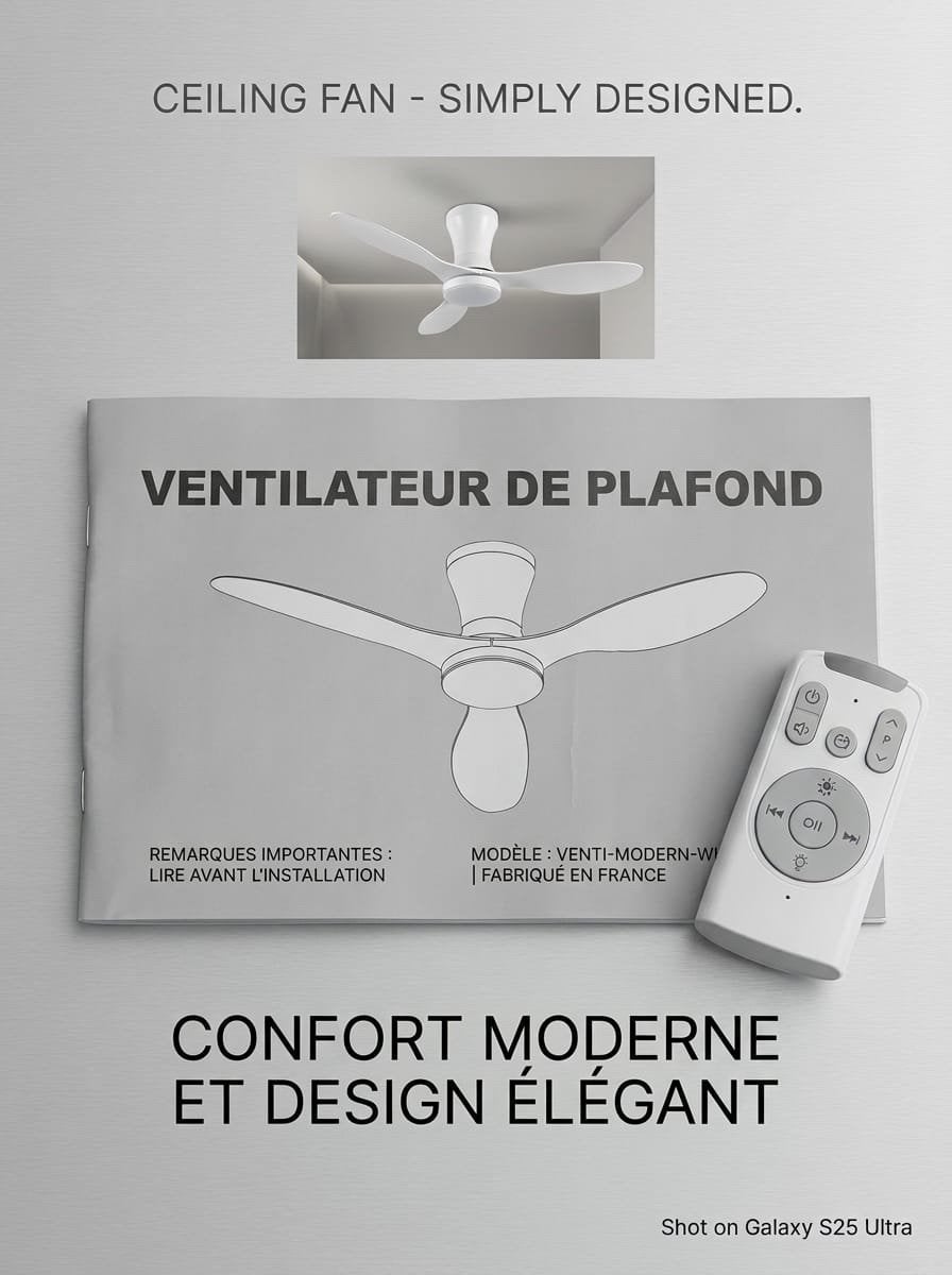 Plafondventilator met LED-lamp, Elektronische apparatuur, Ophalen of Verzenden, Zo goed als nieuw