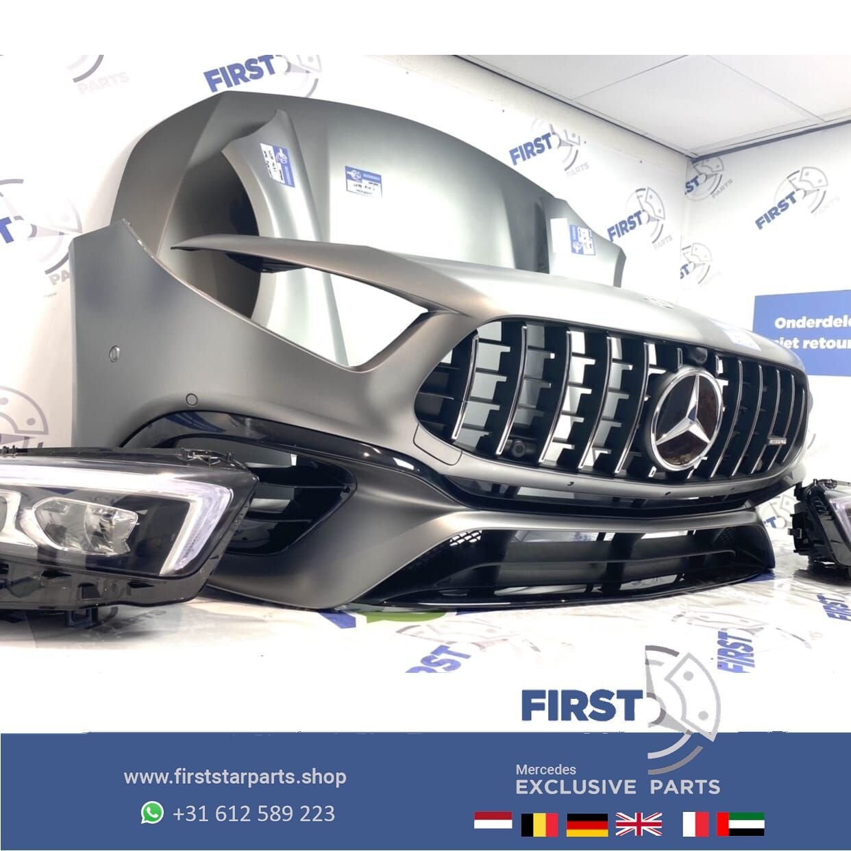 W177 A45S AMG VOORKOP GRIJS A45 S Mercedes A KLASSE 45 2018-, Gebruikt, -, Voor, Ophalen of Verzenden