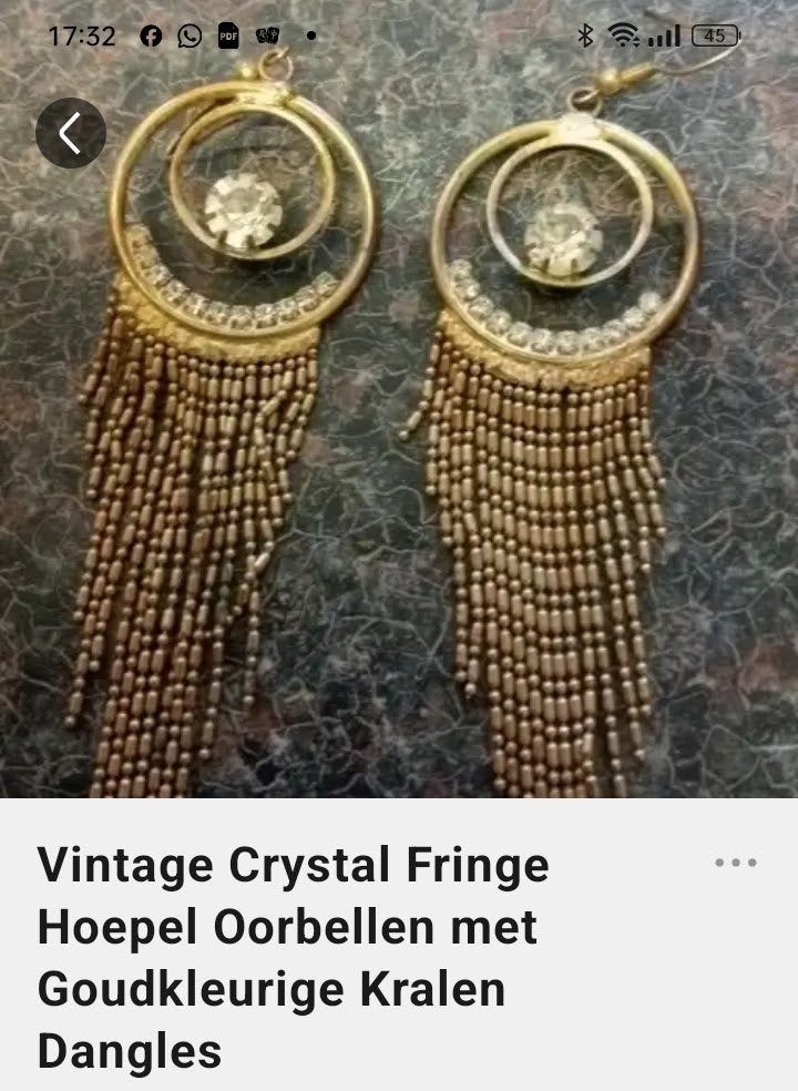 oorbellen met goudkleurige kralen, Bijoux, Sacs & Beauté, Boucles d'oreilles, Puces ou Clous, Enlèvement ou Envoi, Or, Utilisé