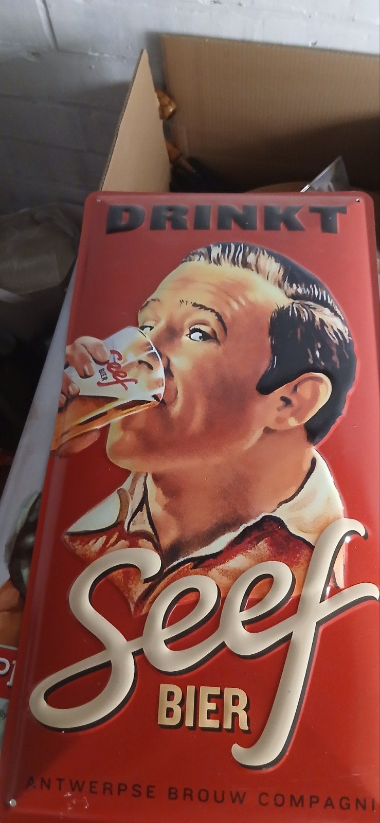 blikken bord, Verzamelen, Merken en Reclamevoorwerpen, Ophalen of Verzenden
