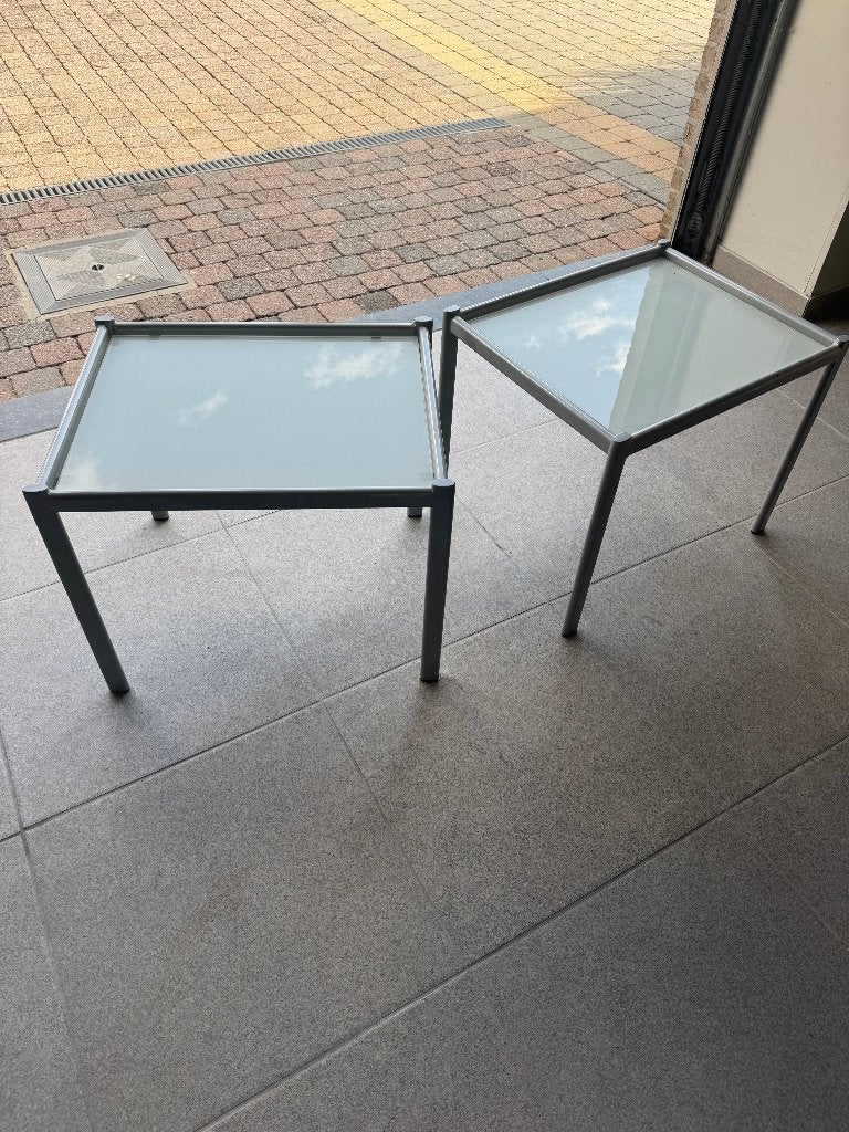 Set van 2 bijzettafels / nachttafels, Ophalen, Minder dan 45 cm, Minder dan 55 cm, Rechthoekig