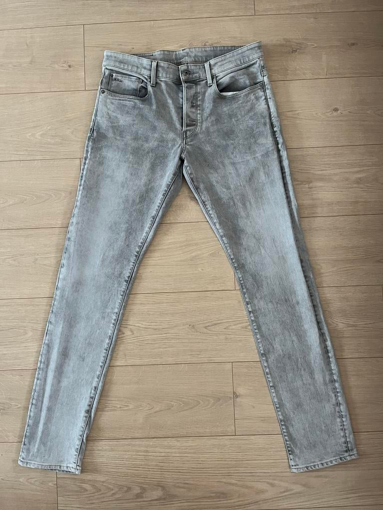 G star RAW 3301 Straight Tapered broek jeans Z.G.A.N W33 L36, Ophalen of Verzenden, Zo goed als nieuw, Grijs, W33 - W34 (confectie 48/50)