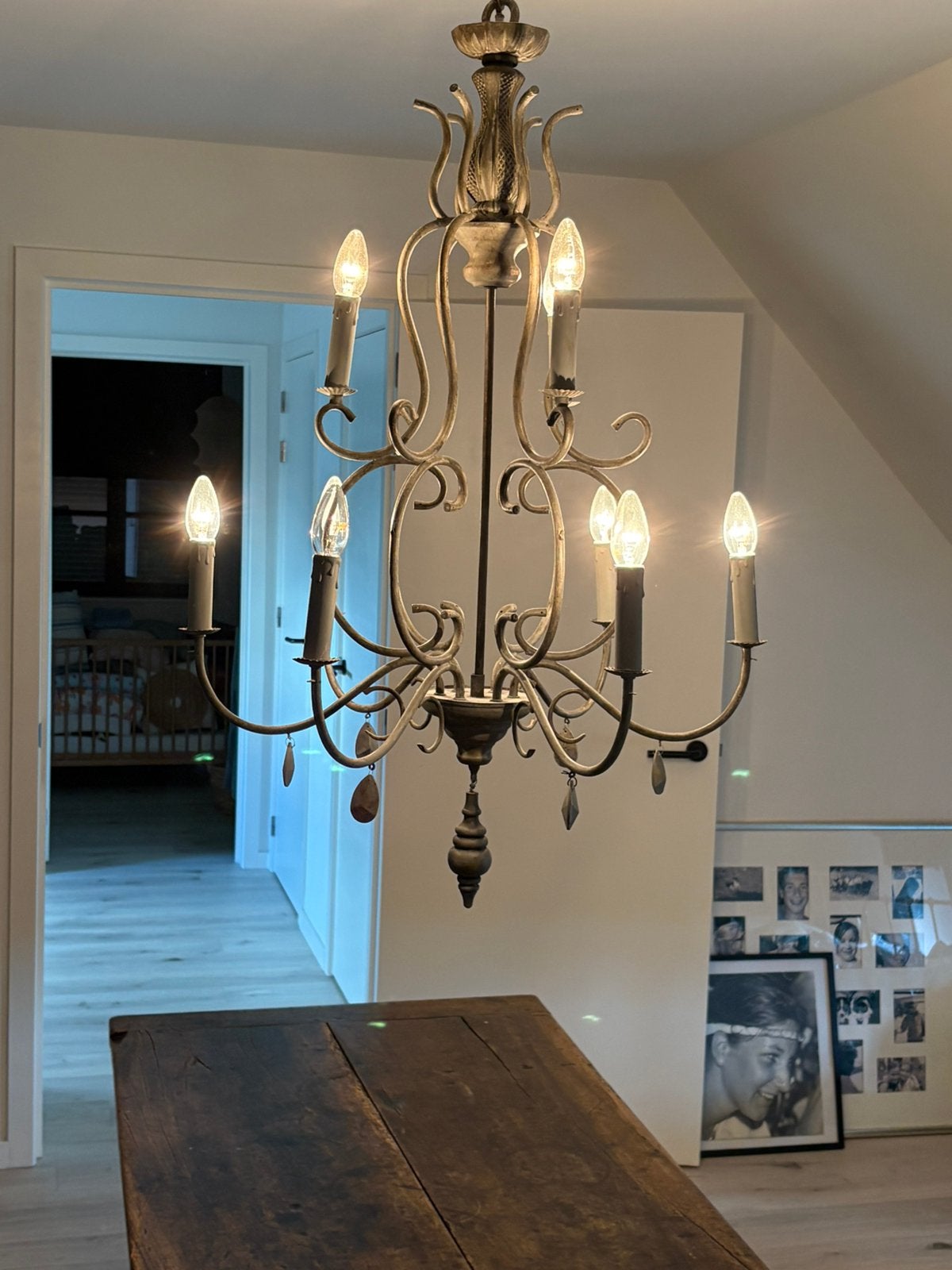 Stoere, sobere, landelijke mat grijze luster, Huis en Inrichting, Ophalen, Zo goed als nieuw