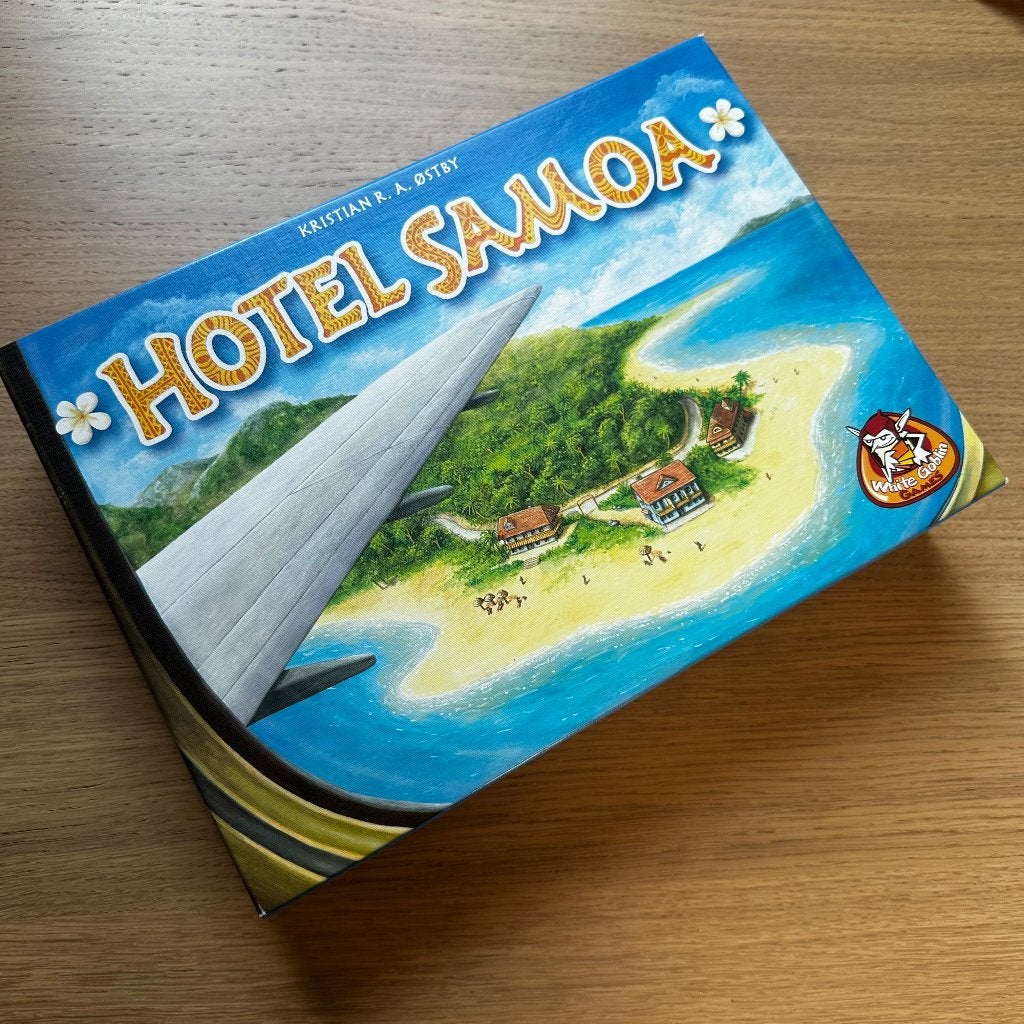 Hotel Samoa - Jeu de plateau, Cinq joueurs ou plus, Enlèvement, Comme neuf, White Goblin Games