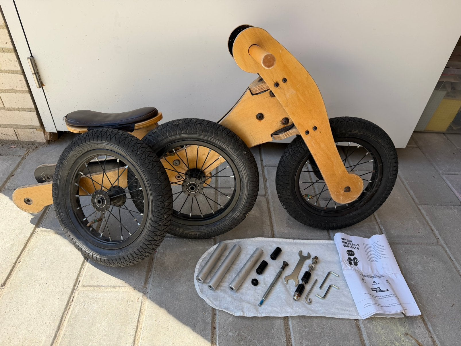 Trybike hout, Ophalen