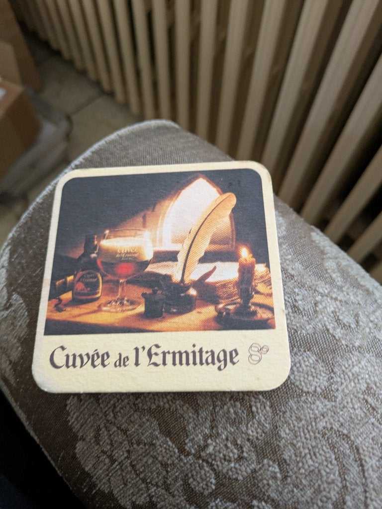 Cuvée de l'ermitage, Ophalen of Verzenden, Zo goed als nieuw, Viltje(s)