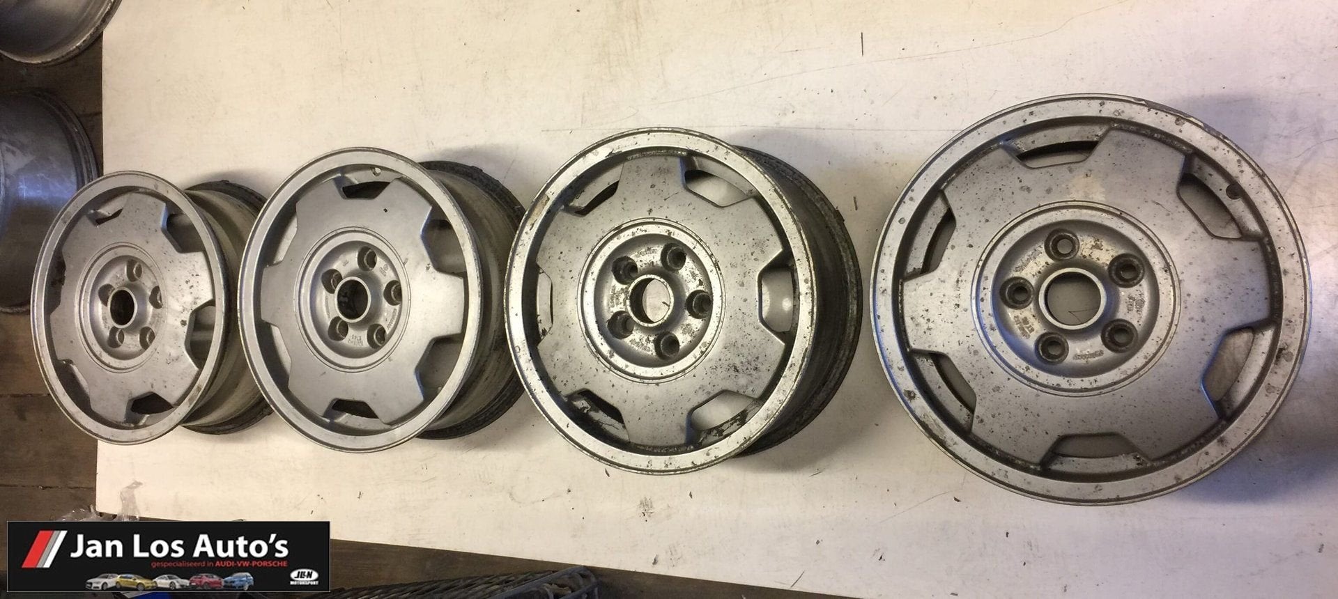 Velgen set Audi 100/200 5x112 6Jx16 ET45 447601025B, Auto-onderdelen, Gebruikt, Velg(en), -, -